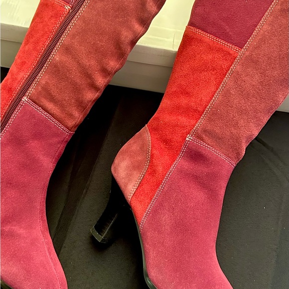 AJ Valenci Sueded Leather Tall Boots ❤️ 2.5’ Heel - Sz. 7 ~ Zippered - BNWT - Picture 3 of 6